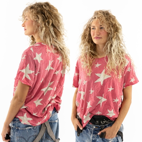 New Magnolia Pearl Rothko Star Tee Top 944 red pink t-shirt Rockstar galaxy MP - Picture 5 of 17